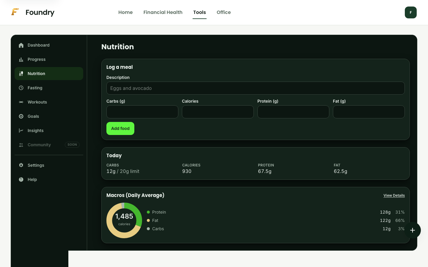 Foundry Fit: Nutrition